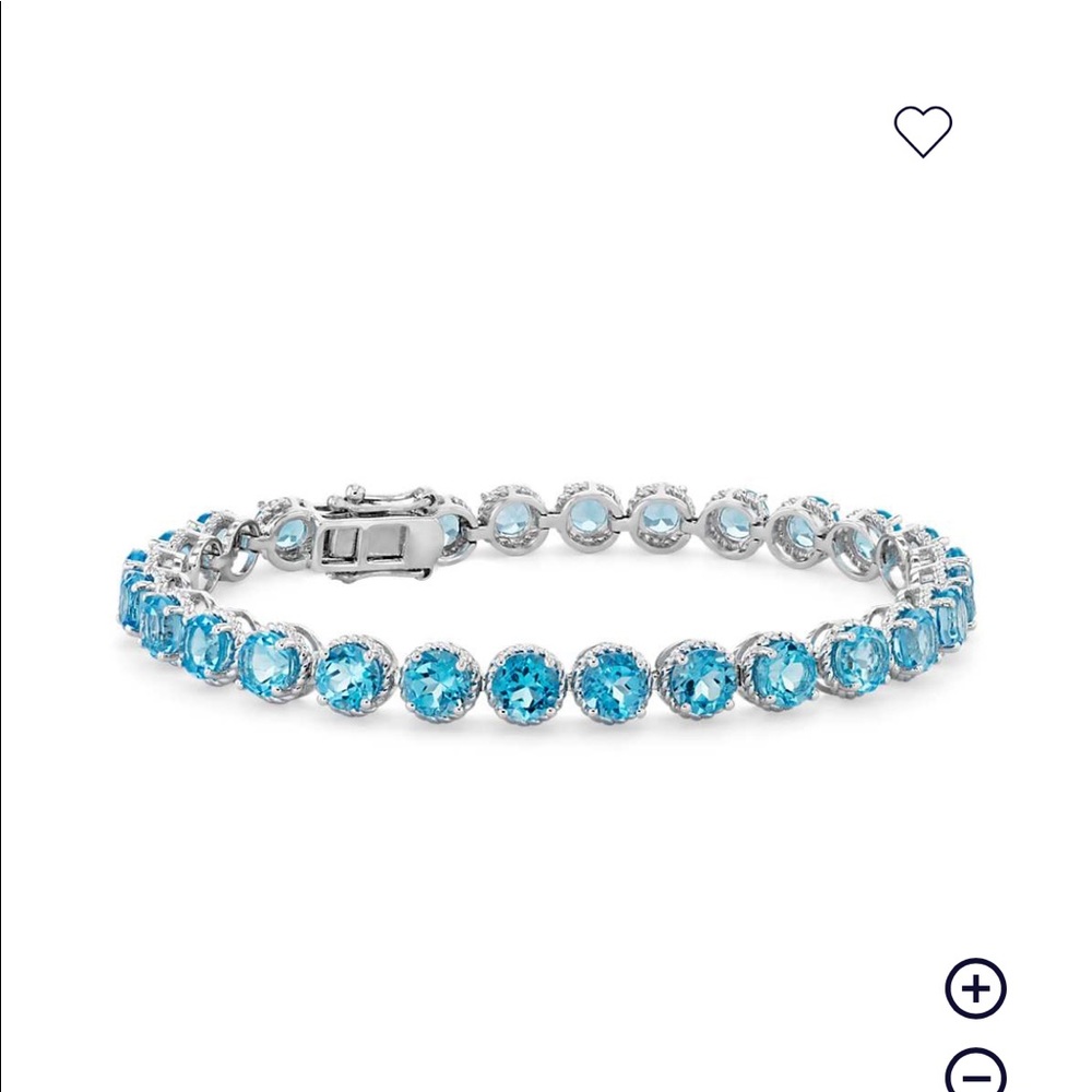 Blue Nile Aquamarine Round Rope Bracelet